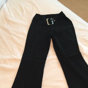 NWOT black buckled pants